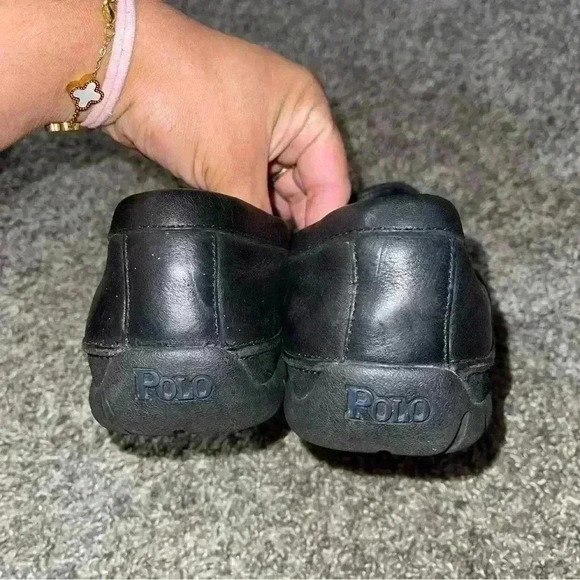 Polo Ralph Lauren Black Men’s Leather Loafers Sz 7D - Picture 7 of 7